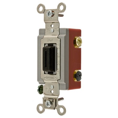 BRYANT Toggle Switch, Three Way, 20A 120/277V AC, Back and Side Wired Key Guide, with Key 4903L